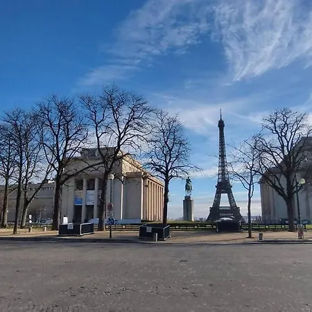 Warm Bright Flat On Roofs Of Paris, Eiffel Tower