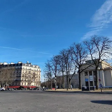 Warm Bright Flat On Roofs Of Paris, Eiffel Tower Paris